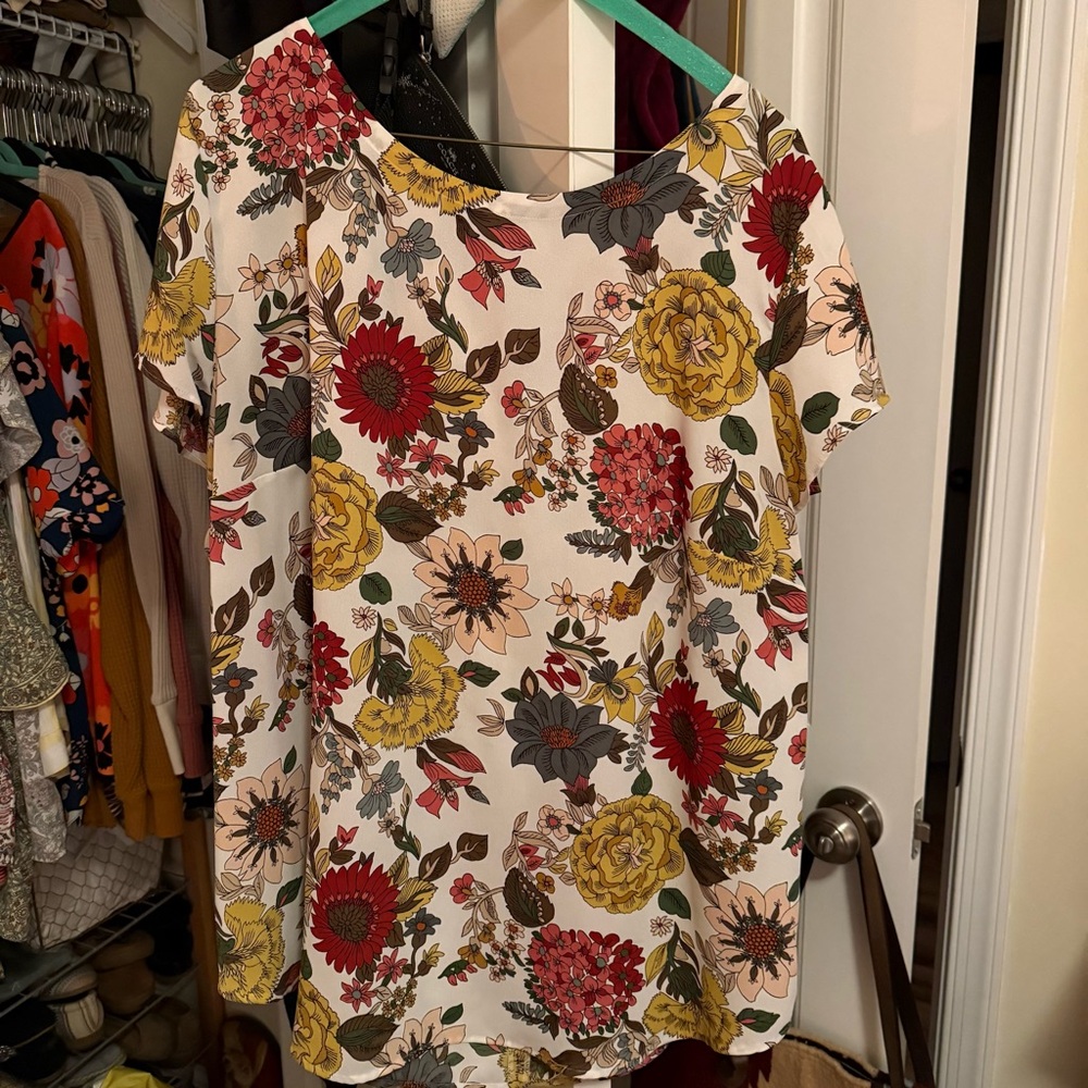 LOFT Multicolor Floral Blouse